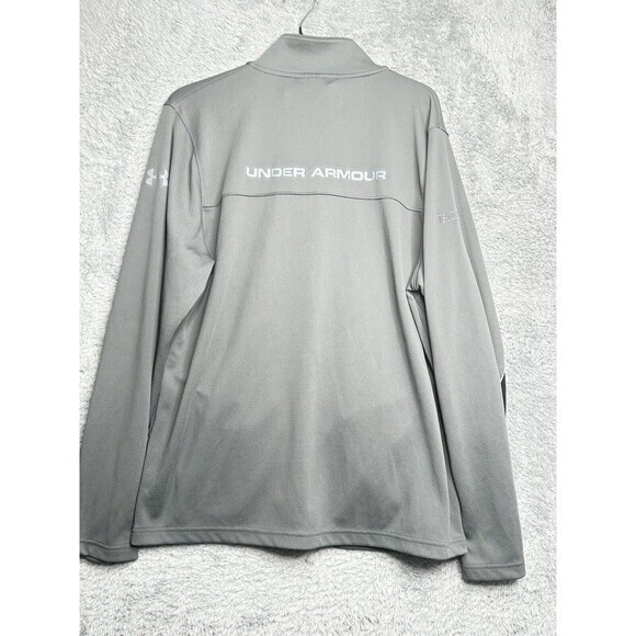 Under Armour Full Zip Jacket Mens L Gray Long Sleeve‎ Lightweight Fleece Lined - Picture 1 of 5